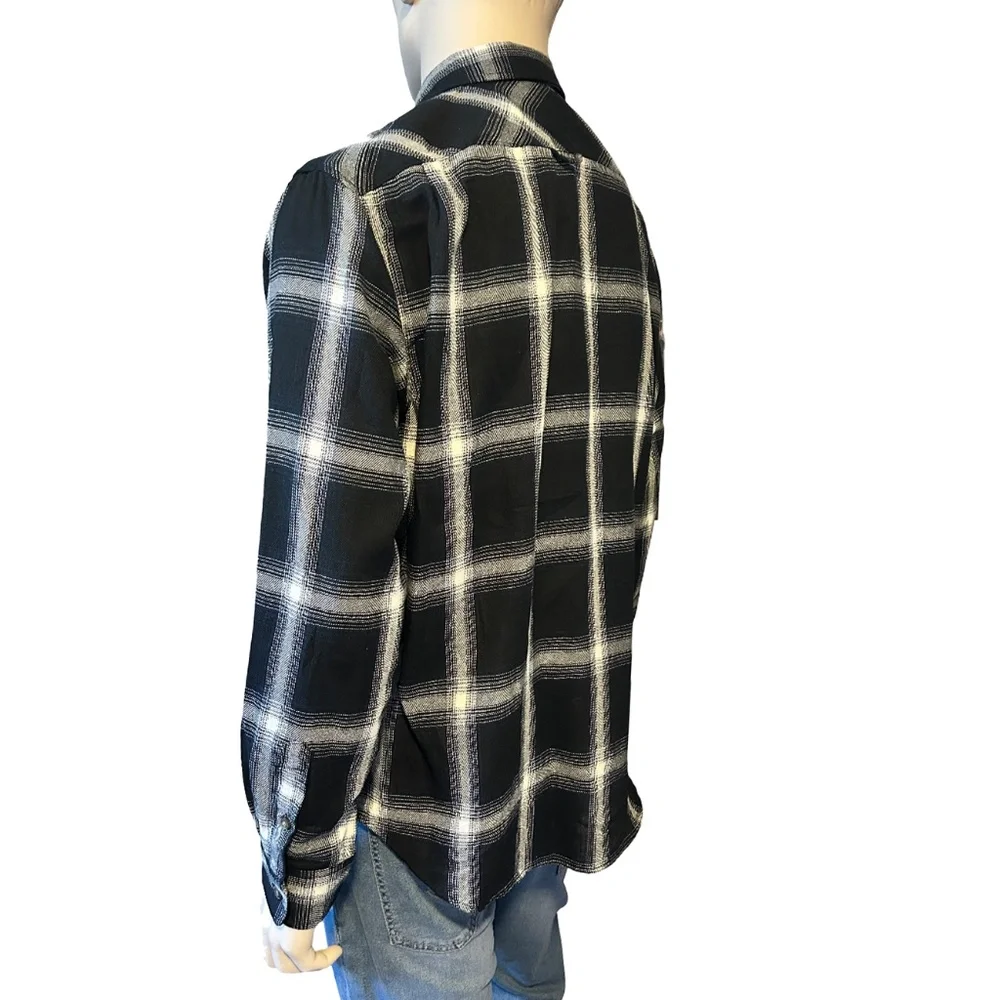 Jachs New York Shirt Recycled Flannel Plaid Tartan Cotton Blend Save the World - Picture 8 of 13